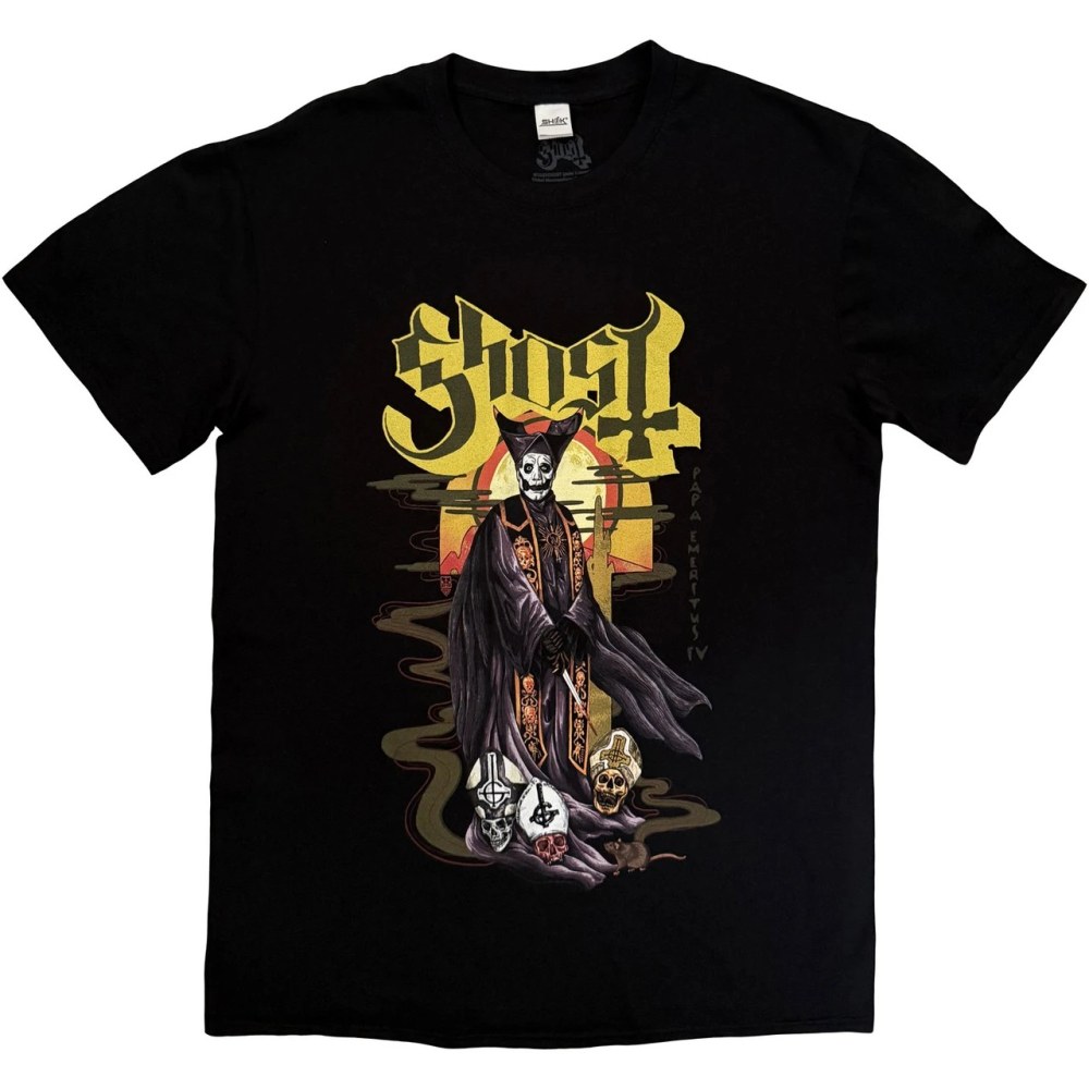 Ghost - Mondo Mucha Heren Tshirt - Zwart